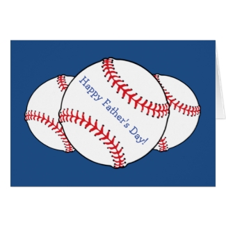 Patriotic Baseball Fathers Day Card