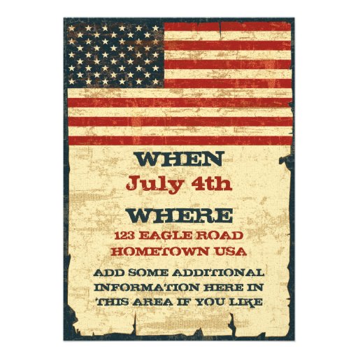 Patriotic BBQ Invitations