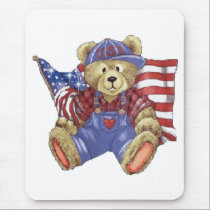 Patriotic Bear mousepads