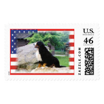 Patriotic Bernese Mountain Dog - Customized Stamp