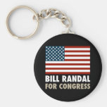 Patriotic Bill Randall for Congress Key Chains