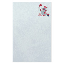 Patriotic Bird Tweets God Bless America Personalized Stationery