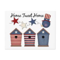 Patriotic Birdhouses (10) Postcard
