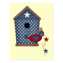 Patriotic Birdhouses (5) postcards