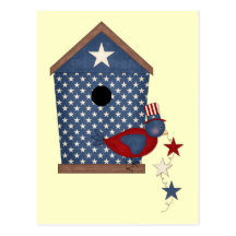 Patriotic Birdhouses (5) Postcard