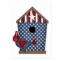 Patriotic Birdhouses (6) postcards