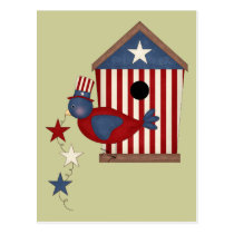 Patriotic Birdhouses (7) postcards