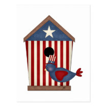 Patriotic Birdhouses (8) postcards