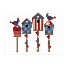 Patriotic Birdhouses (9) postcards