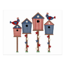 Patriotic Birdhouses (9) Post Cards