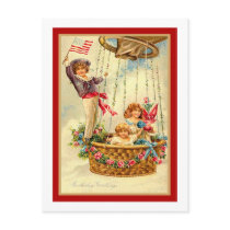 Patriotic Birthday Greetings Postcard