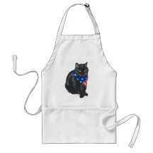 Patriotic Black Cat Apron