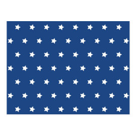 Patriotic Blue and White Stars Freedom Post Cards