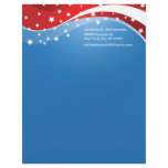 Patriotic Blue Personalized Letterhead