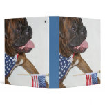 Patriotic Boxer dog binder