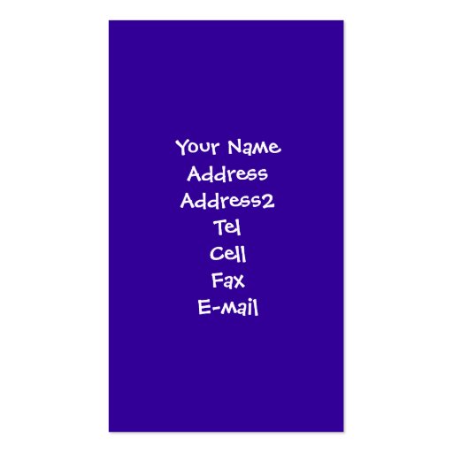 Patriotic Boxer Dog Business Cards (back side)