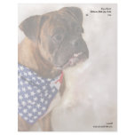 Patriotic boxer dog letterhead