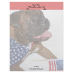 Patriotic Boxer Dog Letterhead