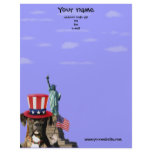 Patriotic boxer dog letterhead