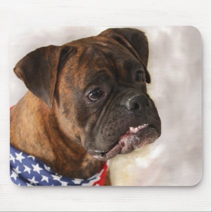 Patriotic Boxer Dog mousepad mousepad