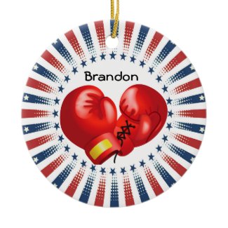 Patriotic Boxing Design Ornament