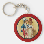 Patriotic_Boy and Girl_Keychain