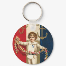 Patriotic Boy Keychain