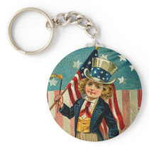 Patriotic Boy Keychain
