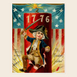 Patriotic Boy Postcard postcards
