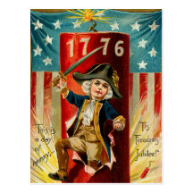 Patriotic Boy Postcard