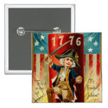 Patriotic Boy Square Button
