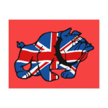 Patriotic British Bulldog Britsh flag postcards by LIMEYBOY Patriotic British Bulldog Britsh flag postcards