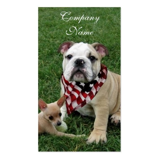 patriotic bulldog business card templates (front side)