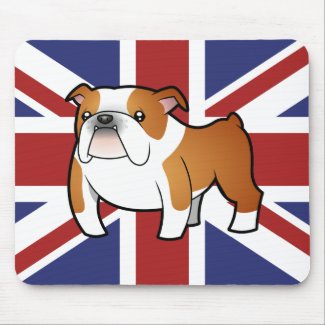 Patriotic Bulldog mousepad
