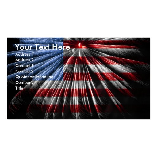 Patriotic Business Card (front side)