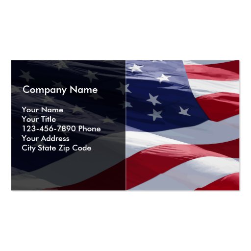 Patriotic Business Card (front side)