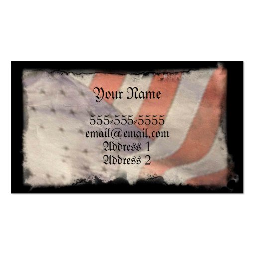 Patriotic Business card (back side)