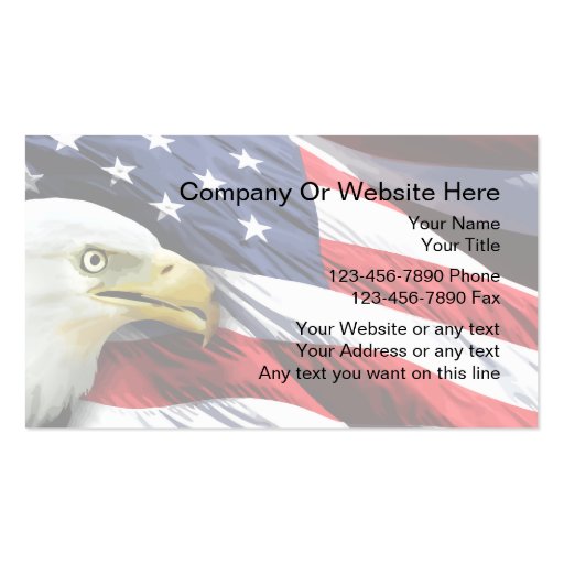 Patriotic Business Card Template (front side)