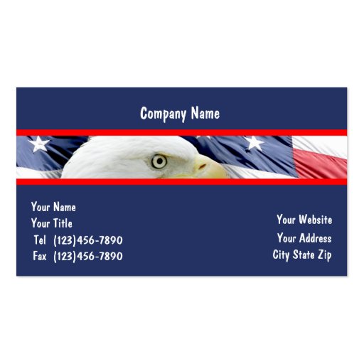 Patriotic Business Cards (front side)