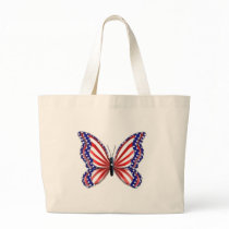 Patriotic Butterfly Canvas Bags