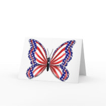 Patriotic Butterfly Greeting Cards