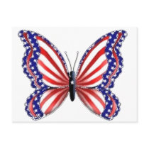 Patriotic Butterfly Post Card