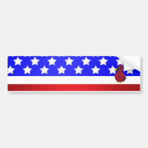 Patriotic cardinal bumper sticker