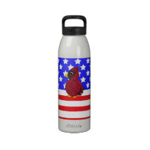 Patriotic cardinal drinking bottles