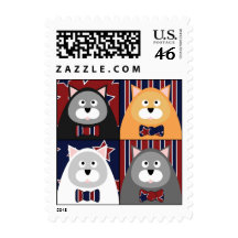 Patriotic Cat Postage