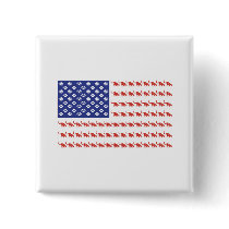 Patriotic Cat/USA Pin