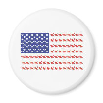 Patriotic Cat/USA Magnets