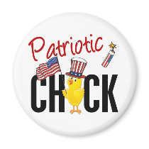 Patriotic Chick magnets by chicktees Patriotic Chick magnets