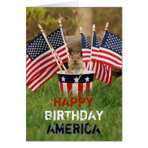 Patriotic Chipmunk Card
