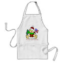 Patriotic Christmas Bear Apron